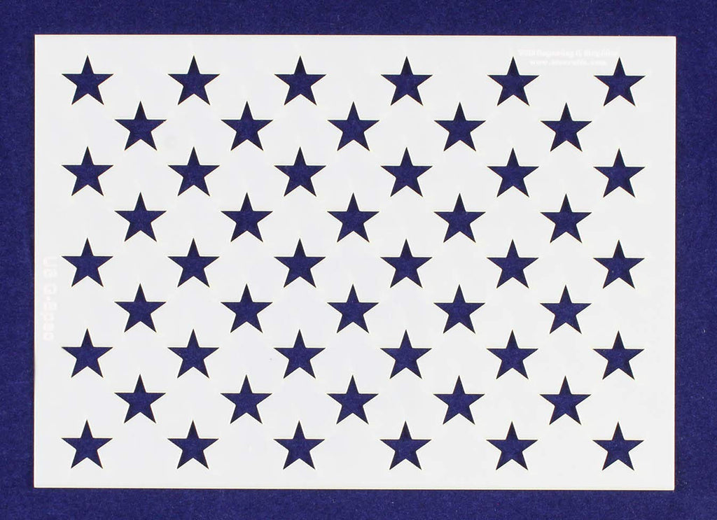 Joanie Stencil 50 Stars for 12 x 16 Blue area American Flag