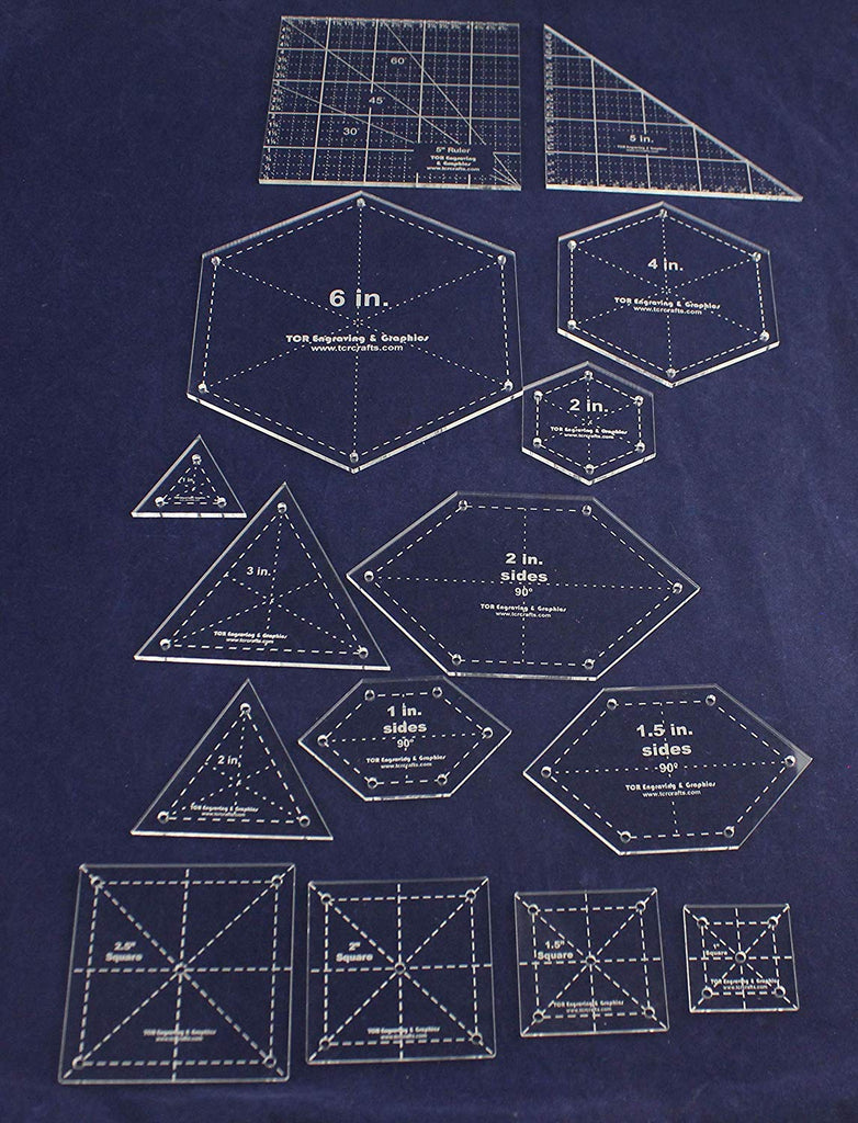 Laser Cut Quilt Templates - 1/4