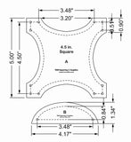 Robbing Peter to Pay Paul 4.5 Inches- 2 Piece Quilting Template Set-Acrylic 1/8 Inch