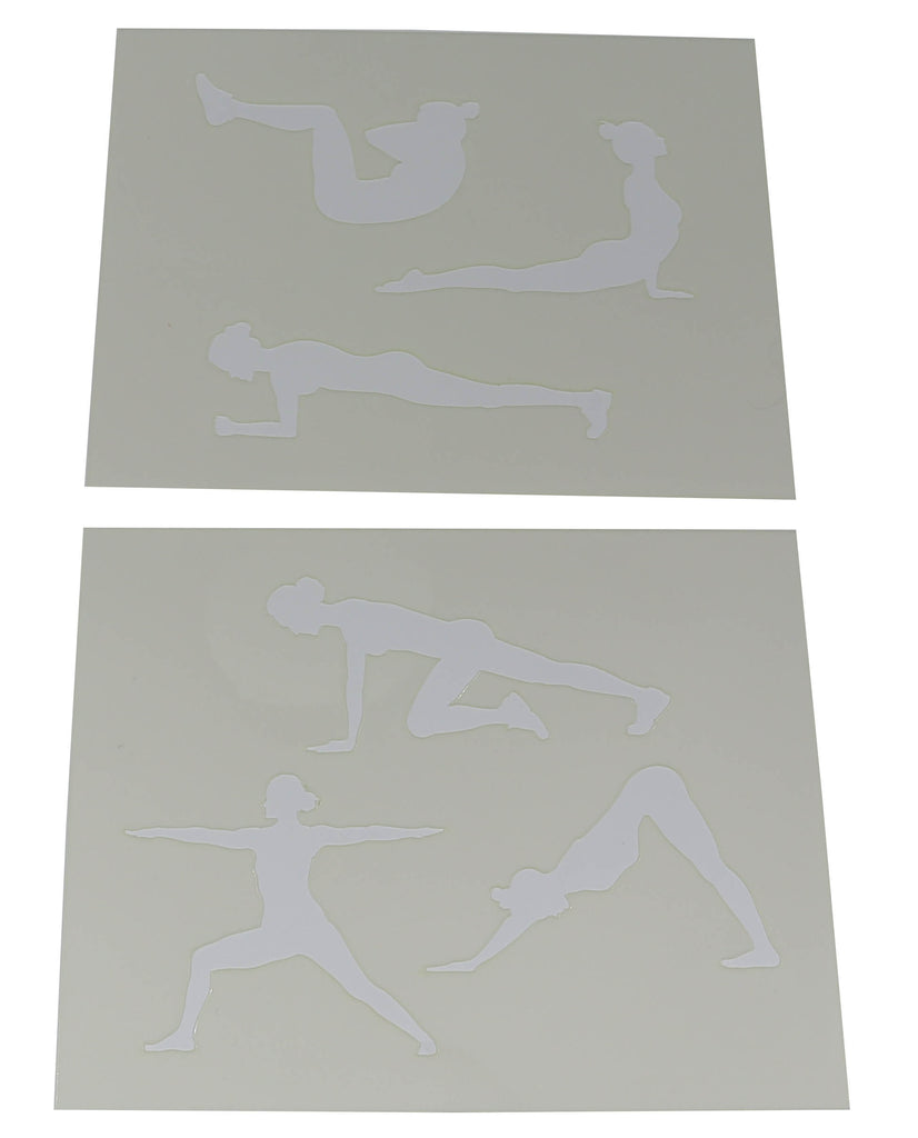 Yoga Stencils- Women-2 Piece Set -14 Mil Mylar – Quilting Templates and ...