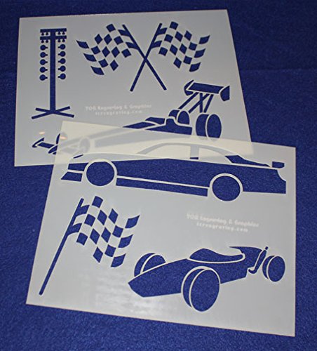 Racing Stencils Mylar 2 Pieces of 14 Mil 8