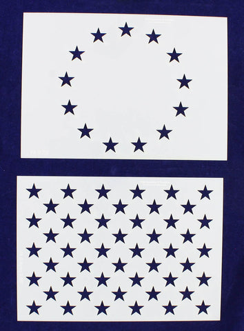 Mylar 2 Pieces of 14 Mil 8 X 10 Star Stencils- Painting /Crafts/ Tem –  Quilting Templates and More!