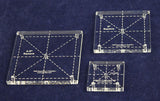 Square Quilt Templates. 1/8" 1", 2", 2.5" - Clear